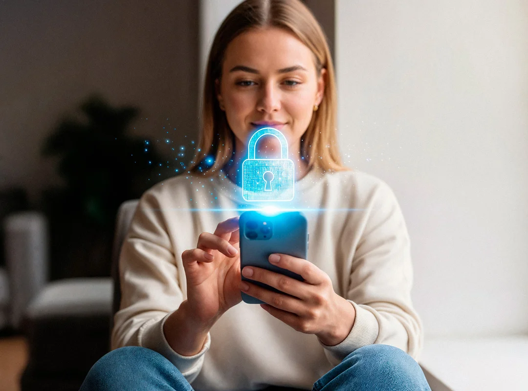 Técnico sorridente reparando smartphone